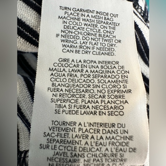 CABI Captain Dress Size Large Black/White Stripes Nautical #5268 - Picture 10 of 11